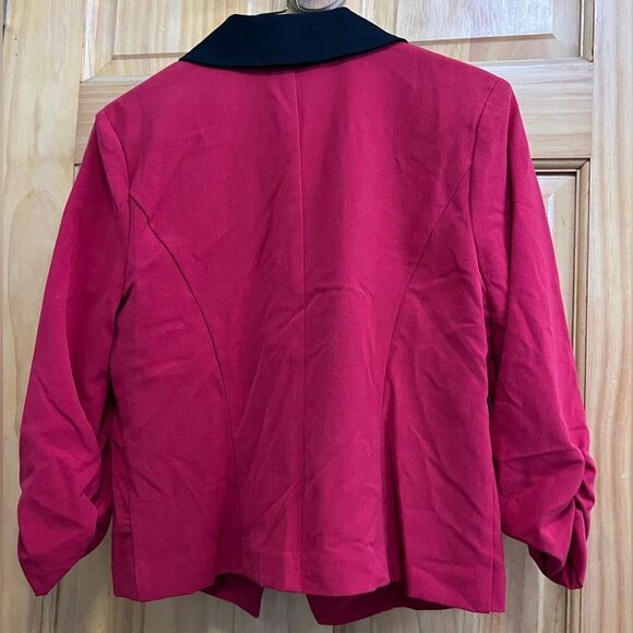 I.N. San Francisco juniors size M red and black one button blazer - Picture 5 of 8